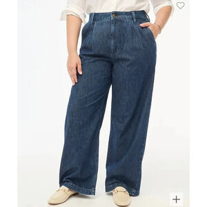 J. Crew Factory Pleated Trouser Jeans Soze 35P